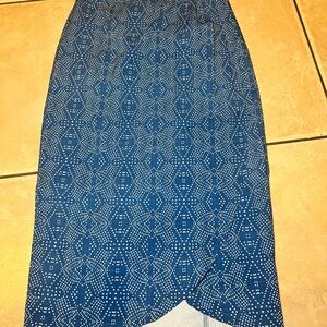 Ripskirt Hawaii Blue Patterned Maxi Skirt